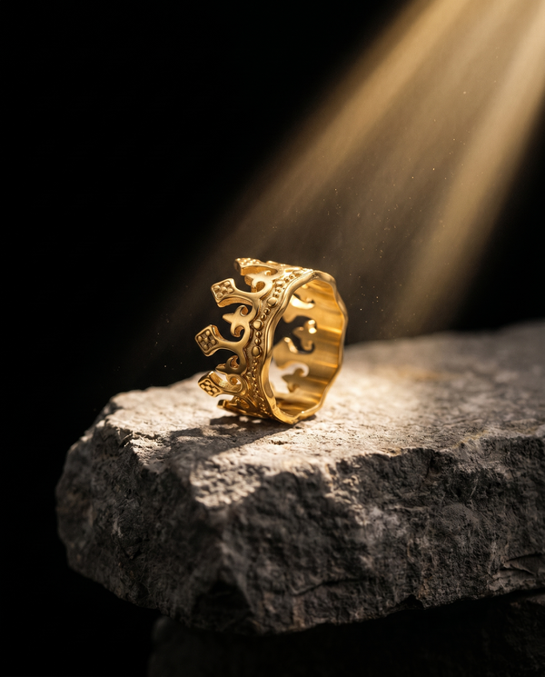Regent — gold FLEUR-DE-LIS CROWN band