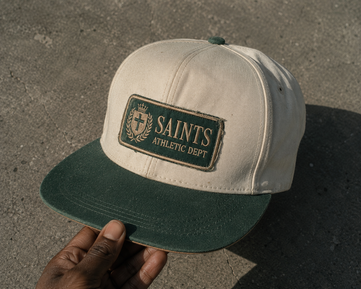 Saints Only Trucker Cap — structured adjustable cap, Drop 001