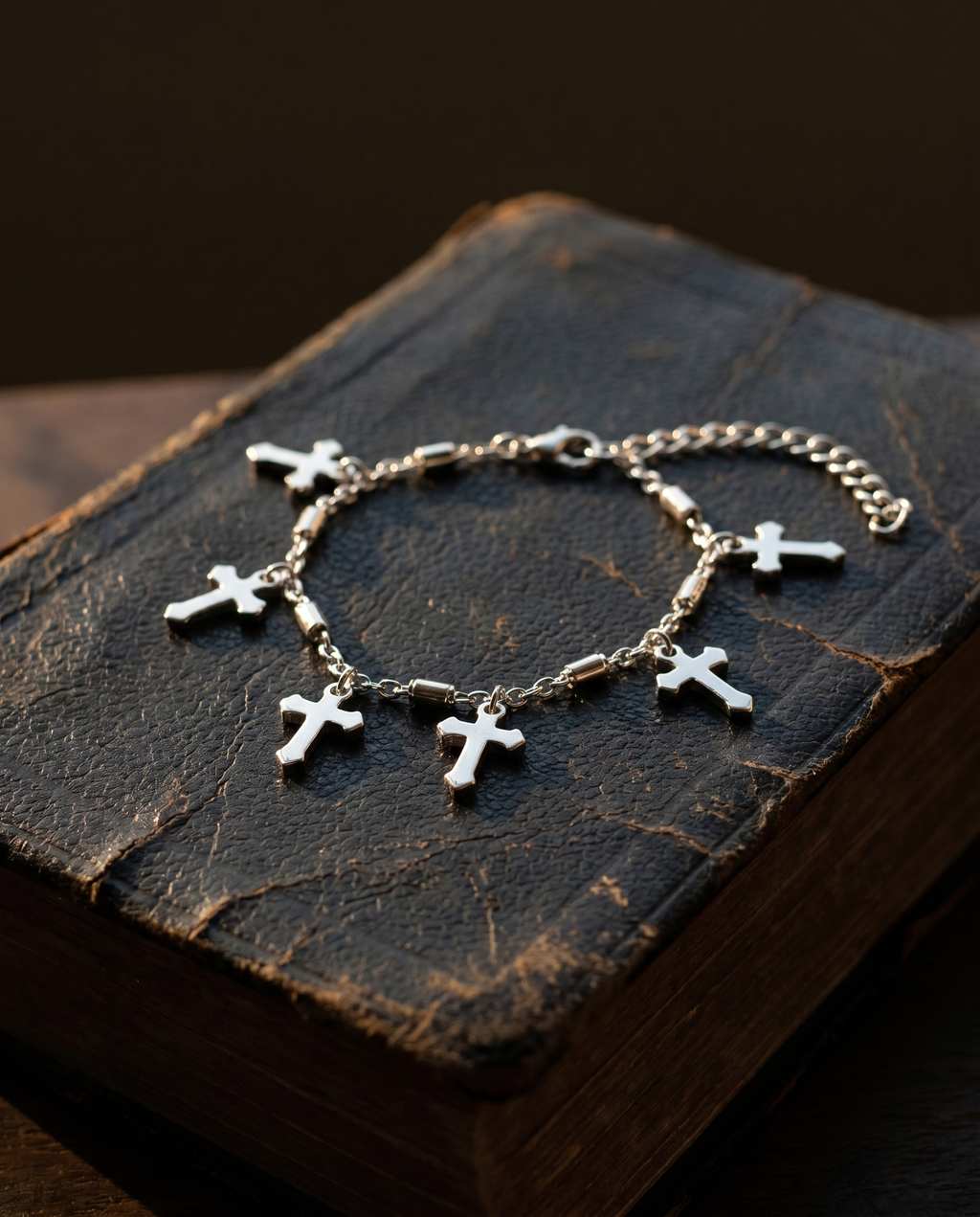Procession — silver chain of dangling cross charms