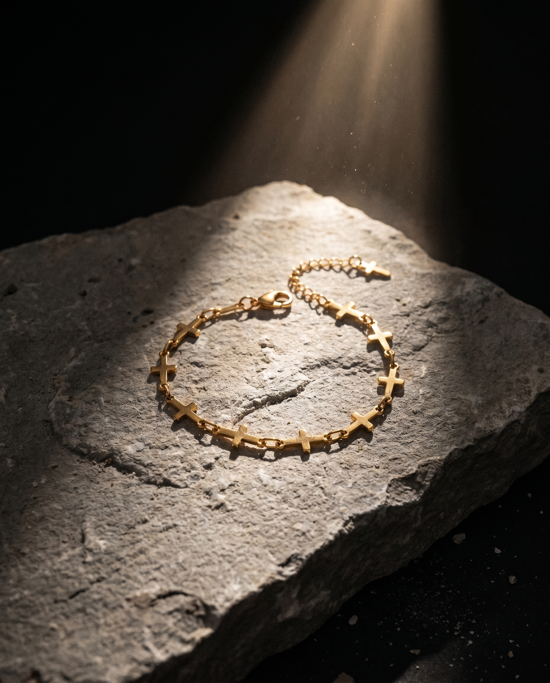 Unbroken — gold chain where every link is a cross