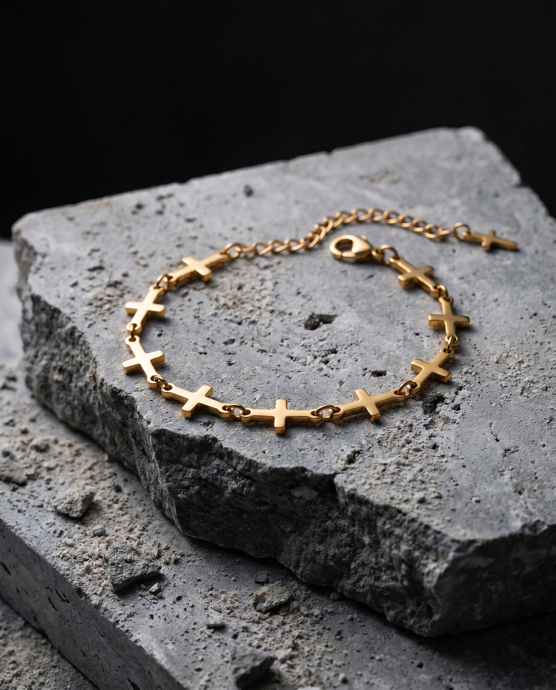 Unbroken — gold chain where every link is a cross