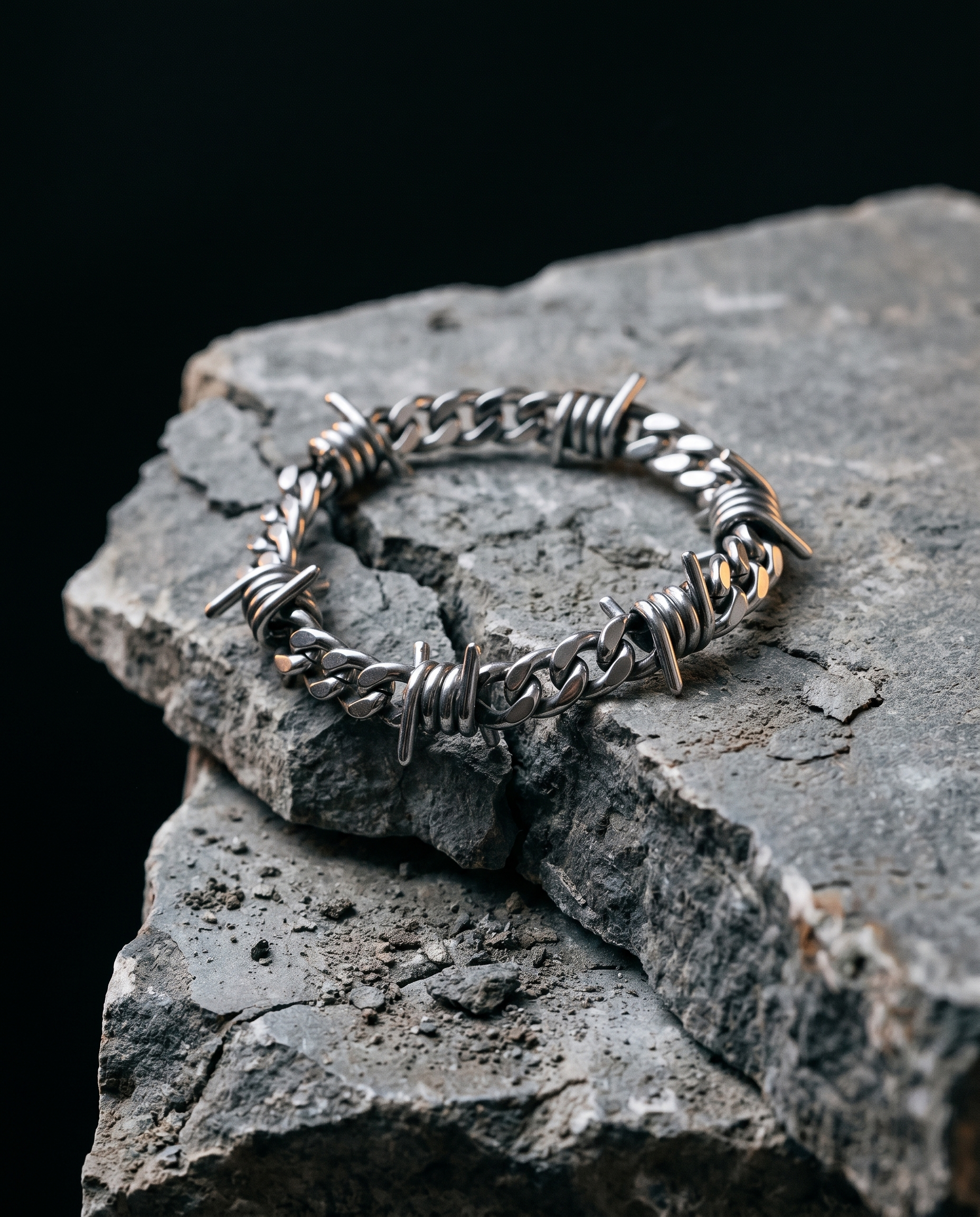 Legion — silver curb chain, single cross station