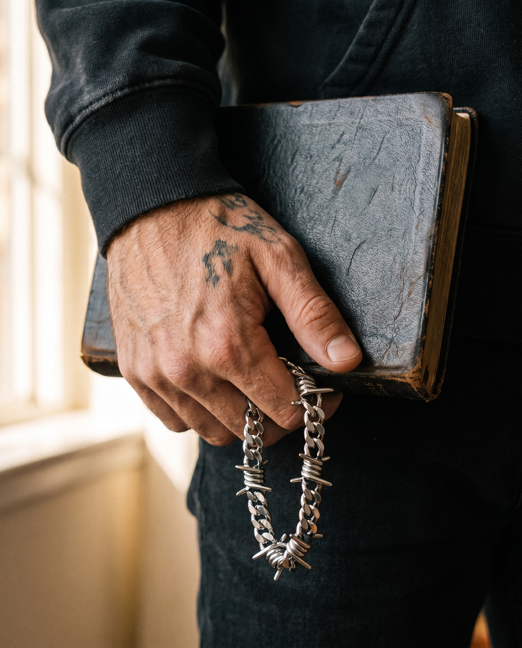 Legion — silver curb chain, single cross station