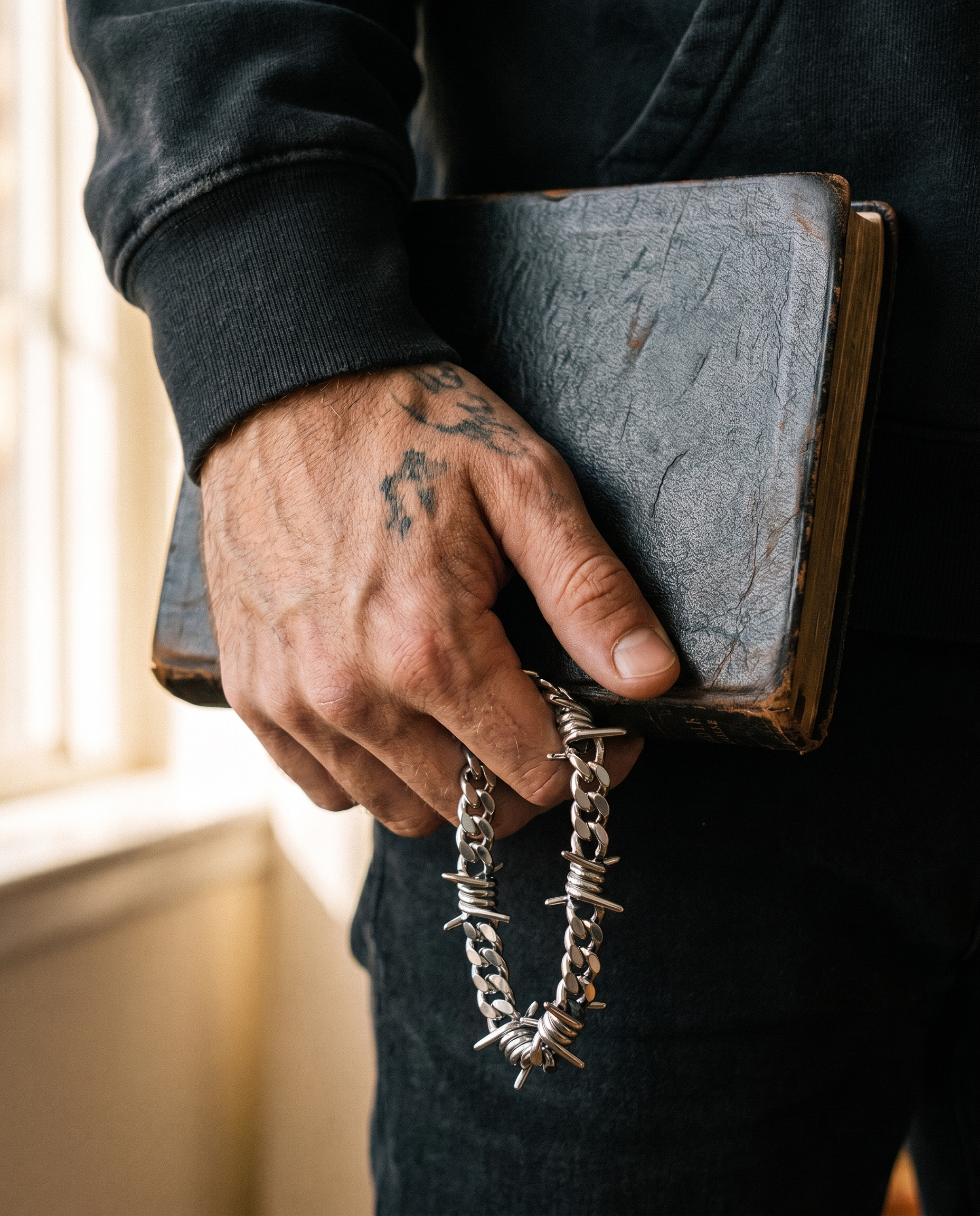 Legion — silver curb chain, single cross station