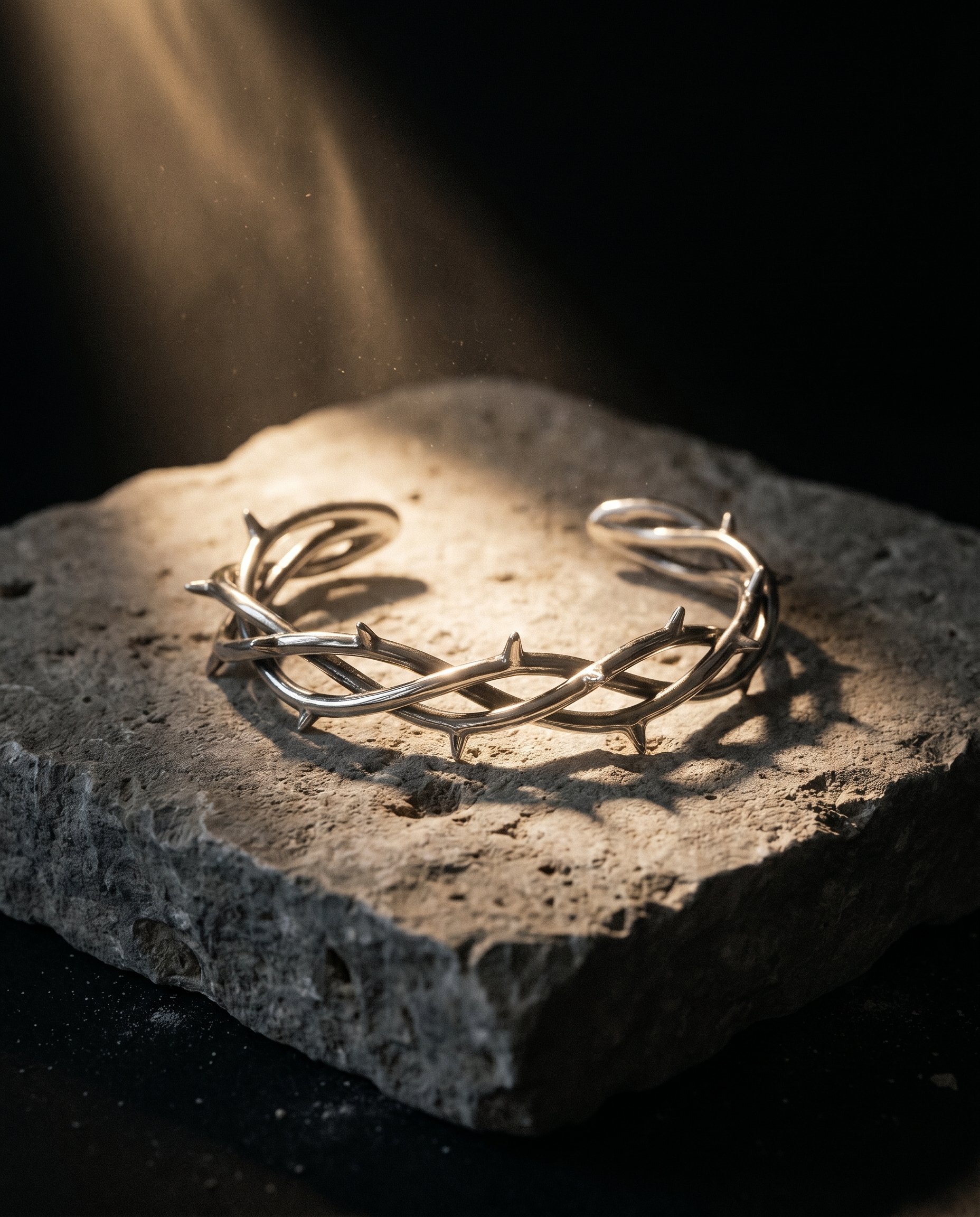 Thornwrap — silver thorn-wrap cuff (crown of thorns)