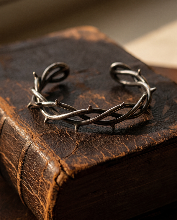 Thornwrap — silver thorn-wrap cuff (crown of thorns)
