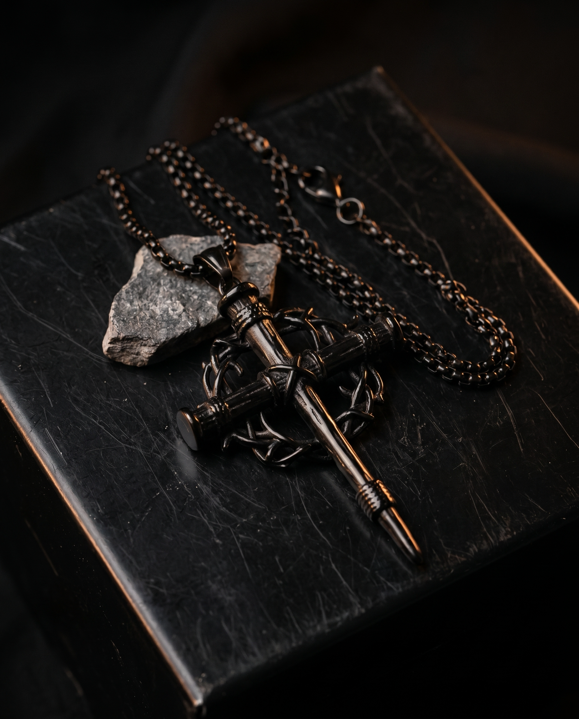 Paid — black crucifix, Christ on cross