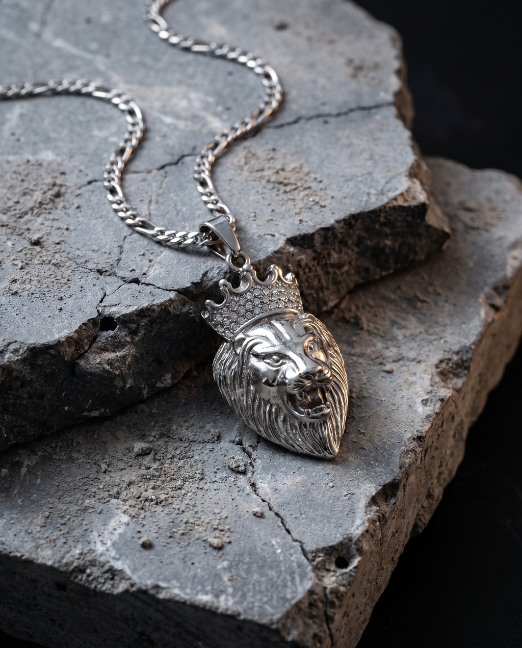 Judah — gold lion's head on cuban chain