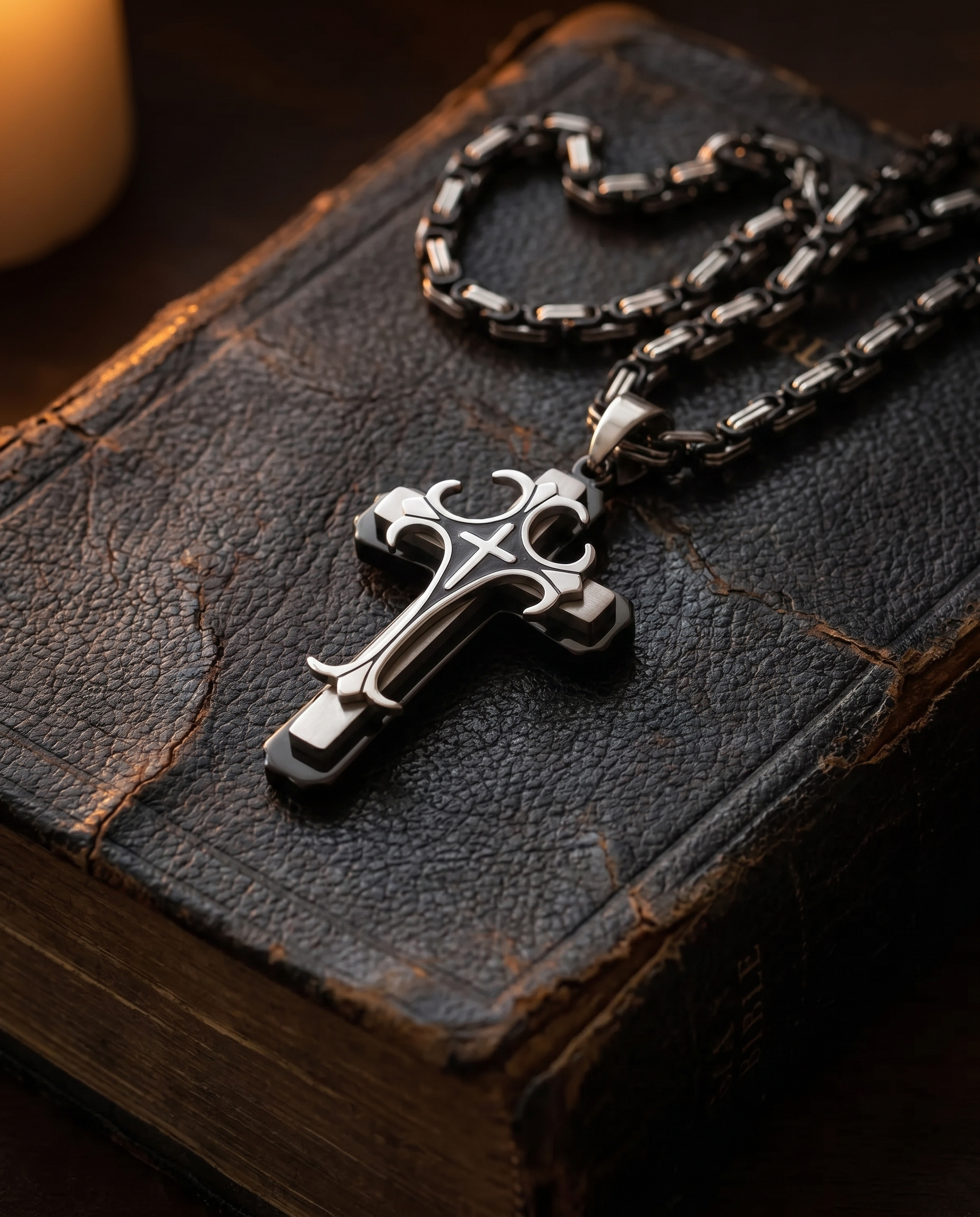 Nightfall — black tribal/filigree dark cross