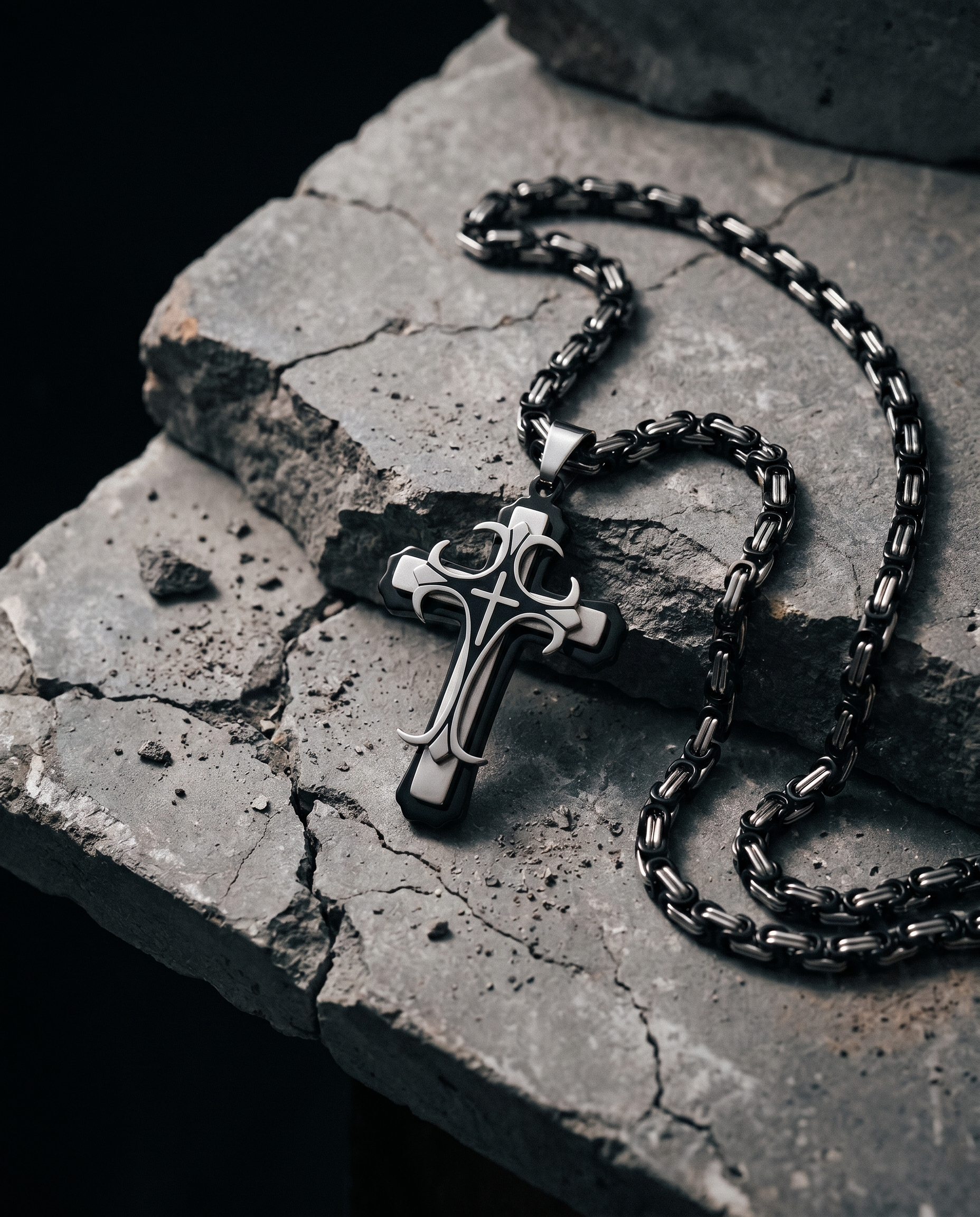 Nightfall — black tribal/filigree dark cross