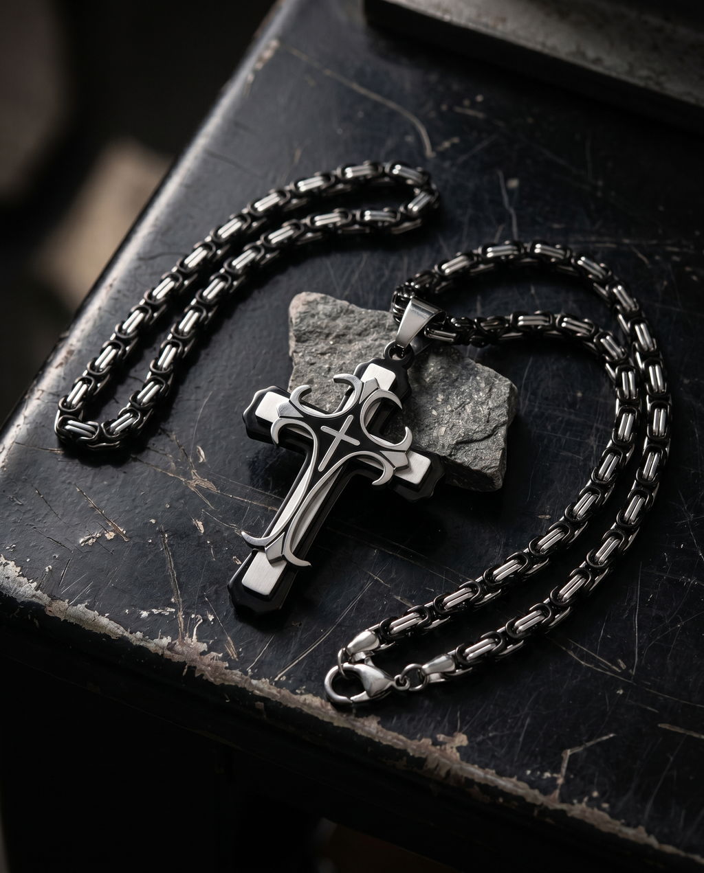 Nightfall — black tribal/filigree dark cross