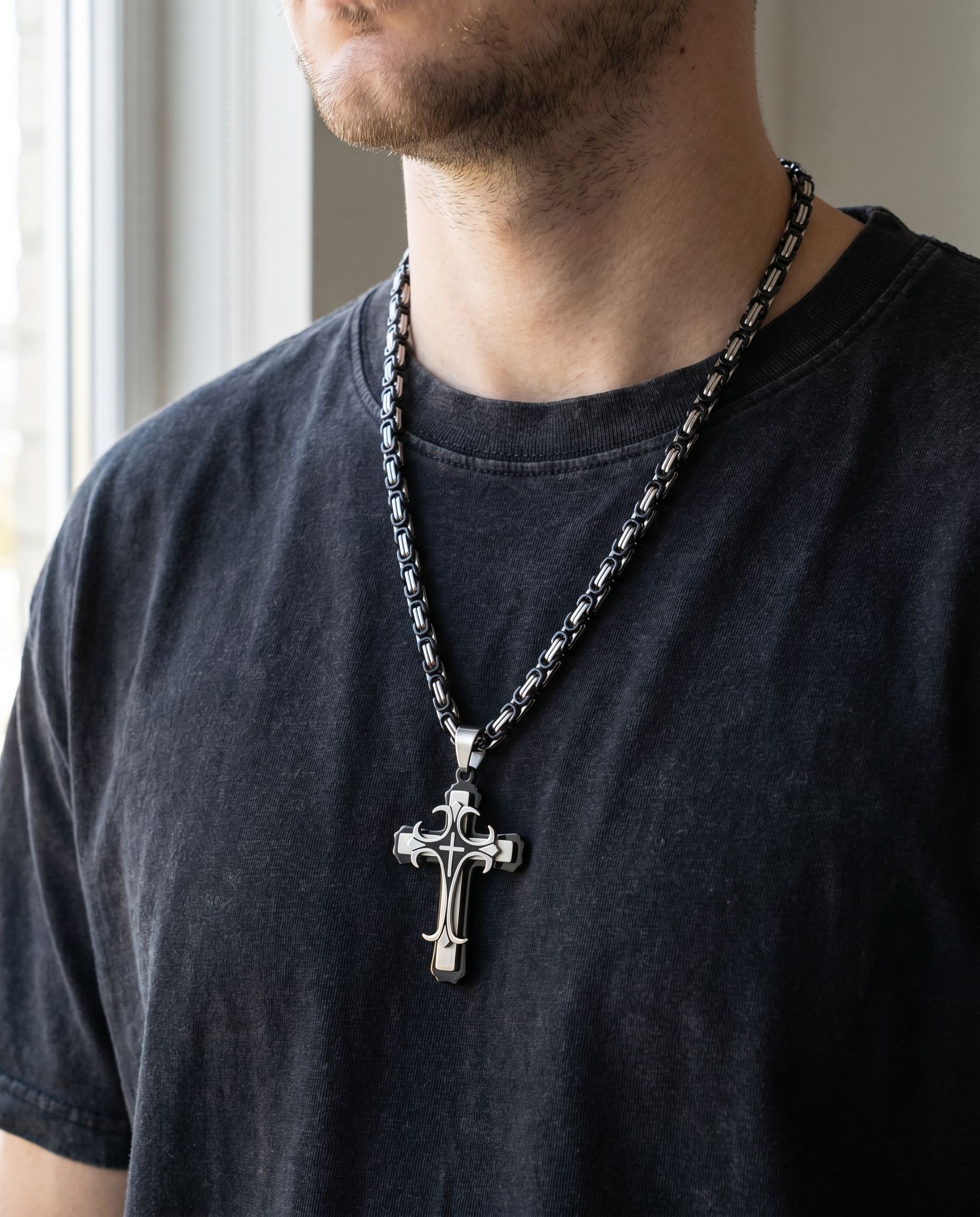Nightfall — black tribal/filigree dark cross