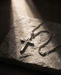 Shadowline — silver plain beveled latin cross