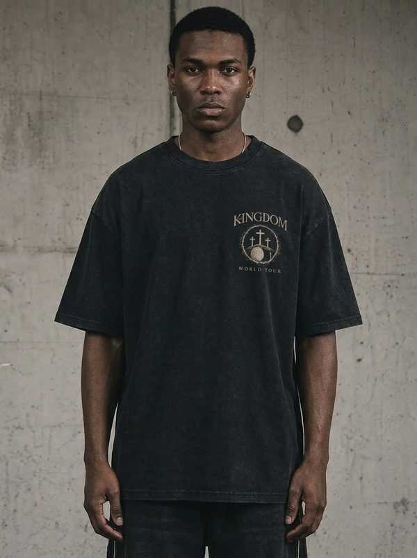 Christ Died World Tour Tee — heavyweight washed oversized tee, Drop 001