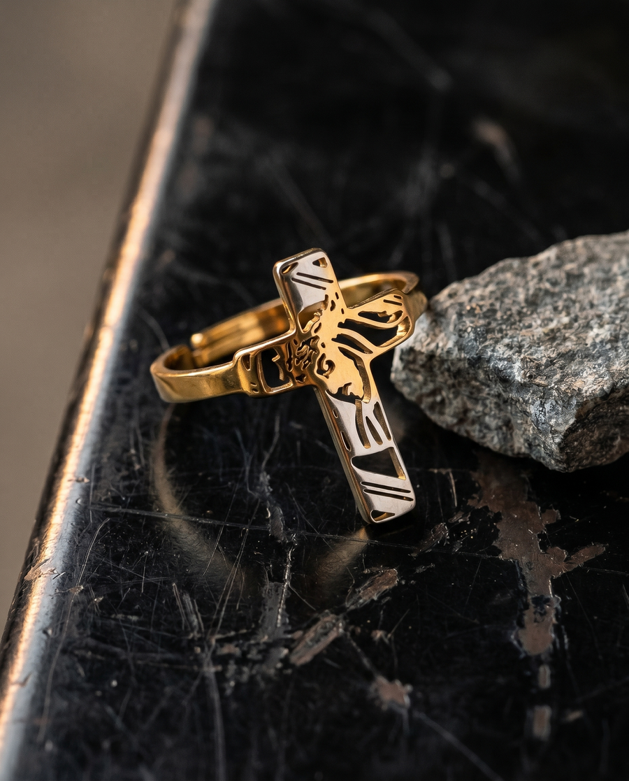Worn into the hand.