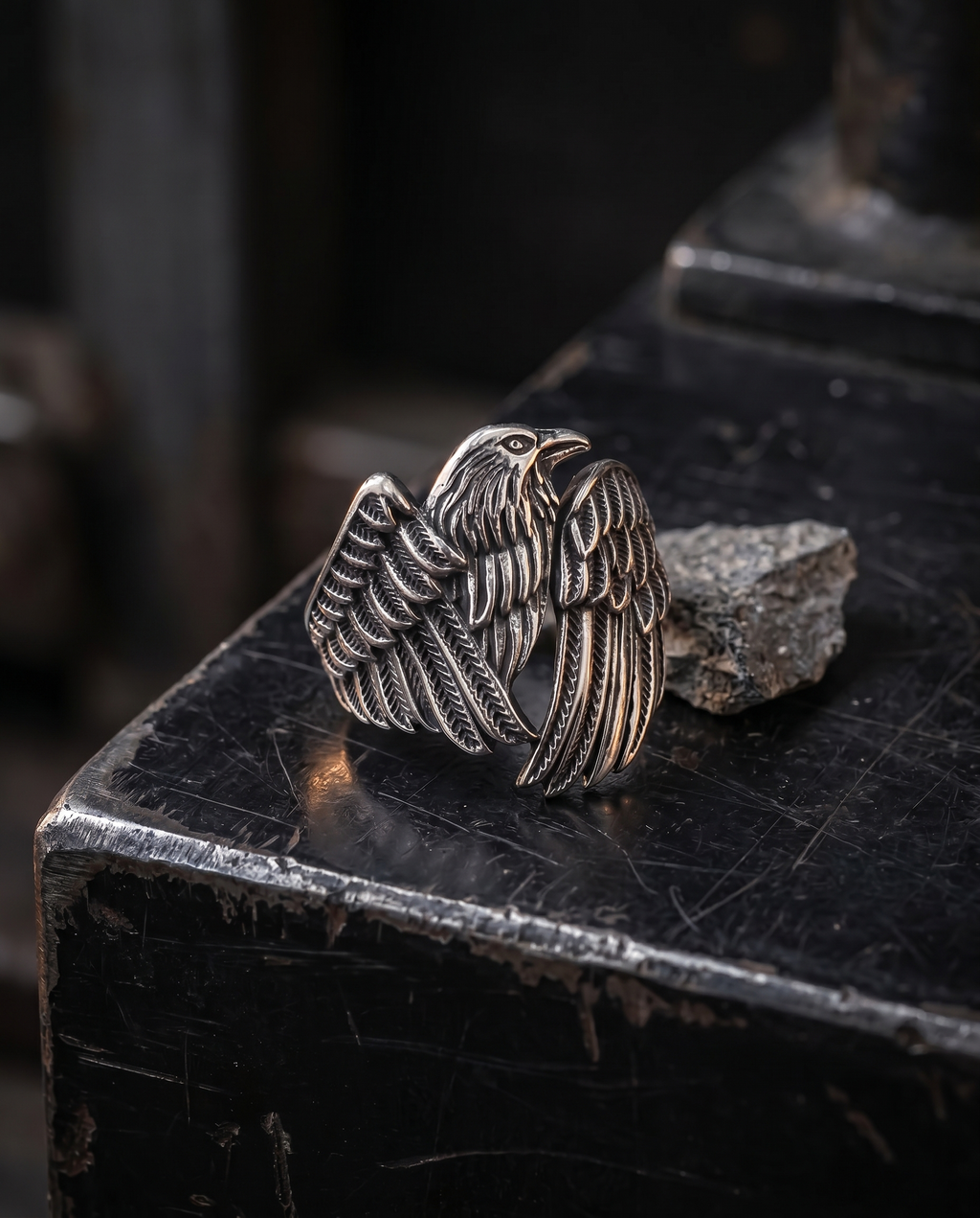 Ascent — silver wrap band, EAGLE with spread wings